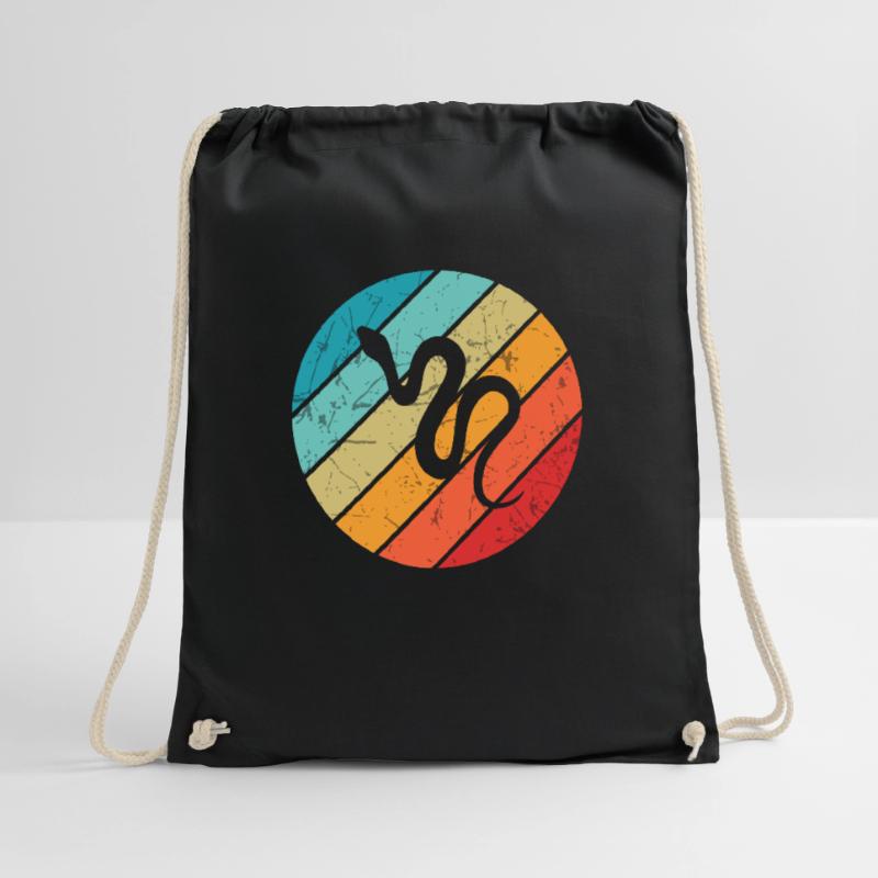 Snake Retro Reptile Python Gift idea Drawstring Bag