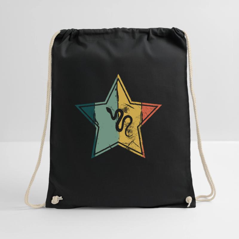 Snake Retro Reptile Python Gift idea Turnbeutel