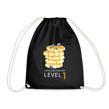 Syrup For Pancakes Flipping Flapjack Breakfast - Drawstring Bag - black - Front