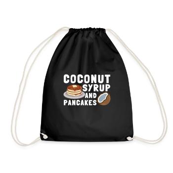 Syrup For Pancakes Flipping Flapjack Breakfast - Drawstring Bag - black - Front