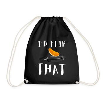 Syrup For Pancakes Flipping Flapjack Breakfast - Drawstring Bag - black - Front