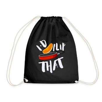 Syrup For Pancakes Flipping Flapjack Breakfast - Drawstring Bag - black - Front