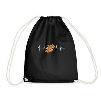 Cereal Grits Kasha Upma Rice And Morning Cornmeal - Drawstring Bag - black - Front