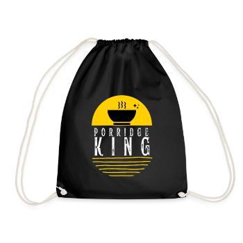 Cereal Grits Kasha Upma Rice And Morning Cornmeal - Drawstring Bag - black - Front