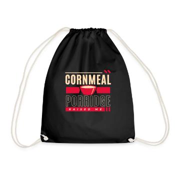 Cereal Grits Kasha Upma Rice And Morning Cornmeal - Drawstring Bag - black - Front