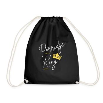 Cereal Grits Kasha Upma Rice And Morning Cornmeal - Drawstring Bag - black - Front