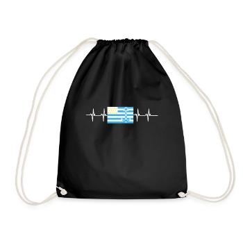 Breton Breizh Pur Beurre Heartbeat - Humour - Sac de sport léger - noir - Devant