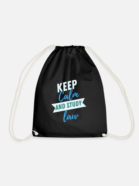 Lawyer Student Graduate, Juris Doctorate - Drawstring Bag - black