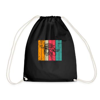 Olive food oil Retro Vegetarian Gift idea - Drawstring Bag - black - Front