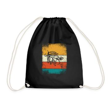 Olive food oil Retro Vegetarian Gift idea - Drawstring Bag - black - Front