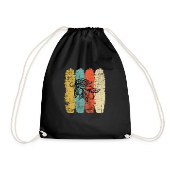 Olive food oil Retro Vegetarian Gift idea - Drawstring Bag - black - Front