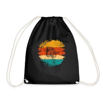 Olive food oil Retro Vegetarian Gift idea - Drawstring Bag - black - Front