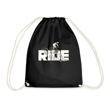 Mountain Bike Downhill Bike Tour Biker - Drawstring Bag - black - Front