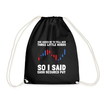 Options Trading Cash Secured Puts Future Forex - Drawstring Bag - black - Front