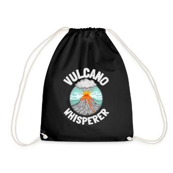 Volcanologists Geologist Magma Volcano - Drawstring Bag - black - Front