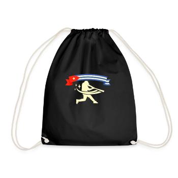 Latino Cuban Cuba Baseball - Turnbeutel - Schwarz - Vorne