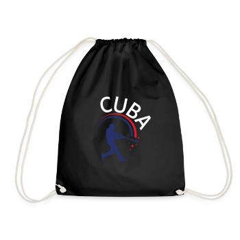 Latino Cuban Cuba Baseball - Turnbeutel - Schwarz - Vorne