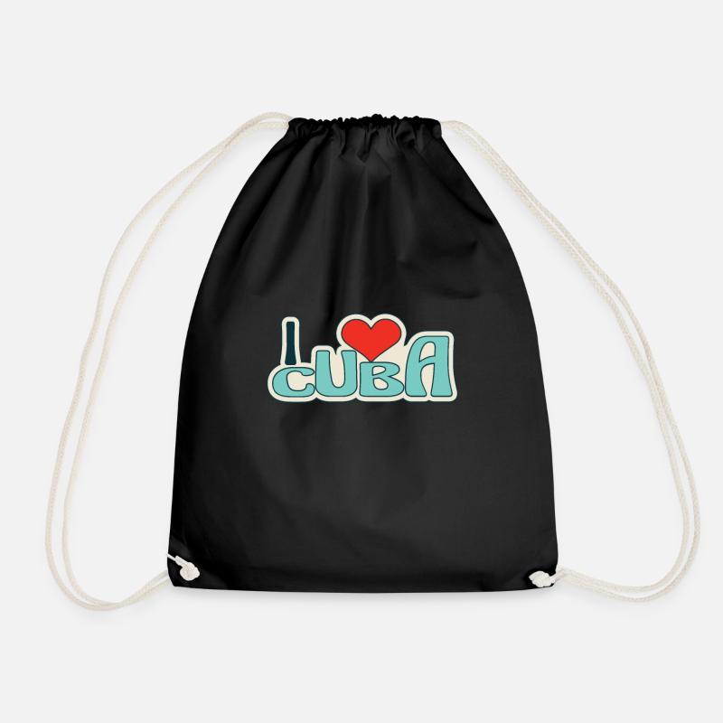 Latino Cuban Cuba Baseball - Drawstring Bag - black