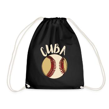 Latino Cuban Cuba Baseball - Turnbeutel - Schwarz - Vorne
