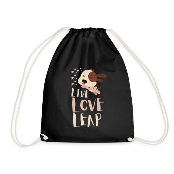 Dock Diving Canine Water Sport Dog Dock Jumping - Drawstring Bag - black - Front