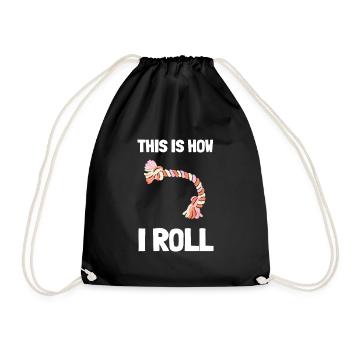 Dock Diving Canine Water Sport Dog Dock Jumping - Drawstring Bag - black - Front