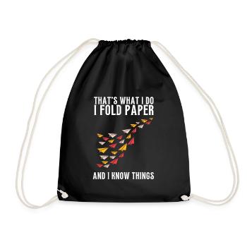 Artisanat de pliage de papier japonais Origami Master - Sac de sport léger - noir - Devant