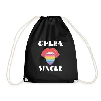 Chanteur ténor Chanteur Chanteur Étudiant en théâtre, Opéra - Sac de sport léger - noir - Devant