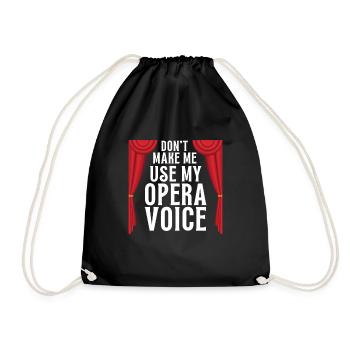 Chanteur ténor Chanteur Chanteur Étudiant en théâtre, Opéra - Sac de sport léger - noir - Devant