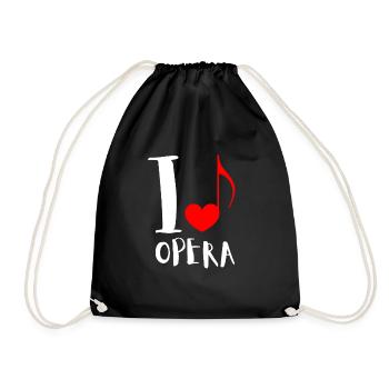 Tenor Singer Choir Vocalist Theatre Student, Opera - Turnbeutel - Schwarz - Vorne