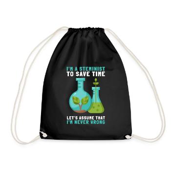 Étudiante en technologie scientifique en STIM, - Sac de sport léger - noir - Devant