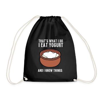 Probiotiques Produits laitiers, Yogourt glacé - Sac de sport léger - noir - Devant