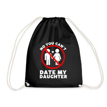 Fille protectrice papa, sortir avec ma fille - Sac de sport léger - noir - Devant