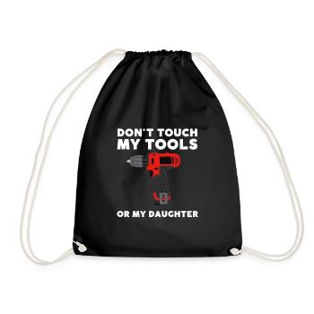 Fille protectrice papa, sortir avec ma fille - Sac de sport léger - noir - Devant