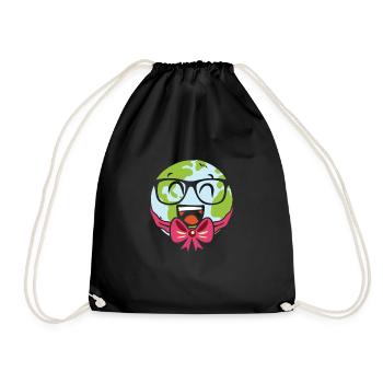 Peace Love Save Our Planet Earth - Drawstring Bag - black - Front