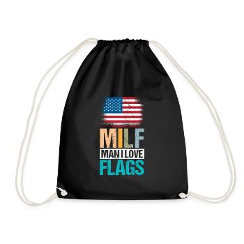 USA Flags Idependence Day Man Retro - Turnbeutel - Schwarz - Vorne