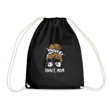 Snake Mom Mother Reptile Sunglasses Headband - Drawstring Bag - black - Front