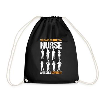 Infirmière 100 jours de vie amoureuse infirmière - Sac de sport léger - noir - Devant