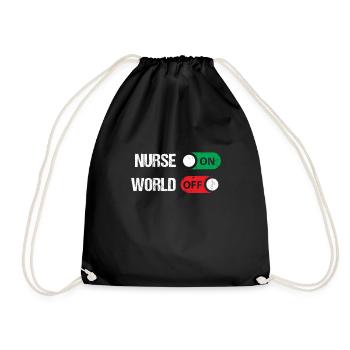 Nurse on World off Nursing Doctor - Turnbeutel - Schwarz - Vorne