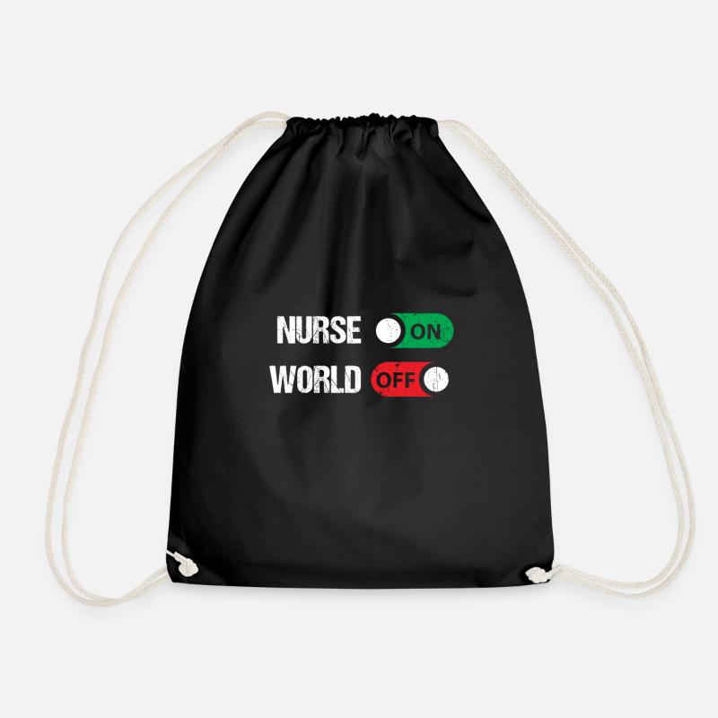Infirmière sur World off Nursing Doctor - Sac de sport léger - noir