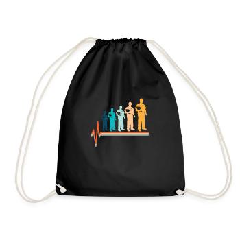 Doctor Heartbeat Vintage Anatomy Heart - Turnbeutel - Schwarz - Vorne