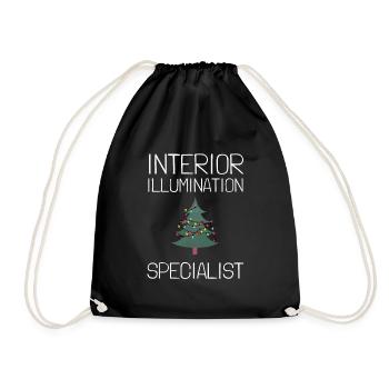 Christmas Light Decorator Exterior Illumination - Drawstring Bag - black - Front