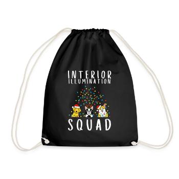 Christmas Light Decorator Exterior Illumination - Drawstring Bag - black - Front