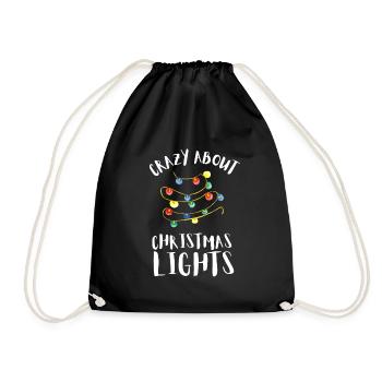 Christmas Light Decorator Exterior Illumination - Drawstring Bag - black - Front