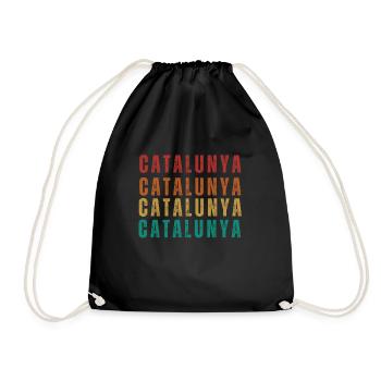 Bandera Independentista Catalana Estelada Negra - Turnbeutel - Schwarz - Vorne
