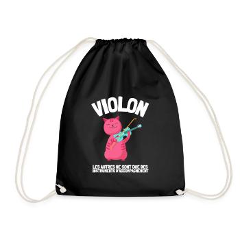 Violon Orchestre Homme Femme Enfants Cadeau - Turnbeutel - Schwarz - Vorne