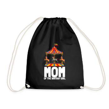 Carnival Party Birthday Girl Cumpleaños Carousel - Turnbeutel - Schwarz - Vorne