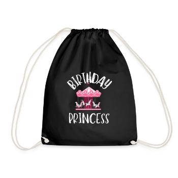 Carnival Party Birthday Girl Cumpleaños Carousel - Turnbeutel - Schwarz - Vorne