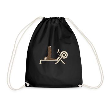 Erg Ergometer And Rowing Exercise Machine Rowing - Drawstring Bag - black - Front