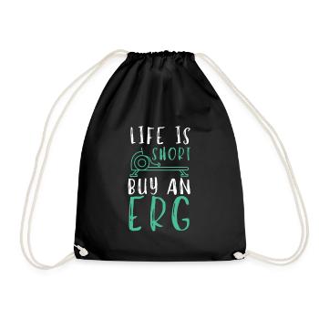 Erg Ergometer And Rowing Exercise Machine Rowing - Drawstring Bag - black - Front