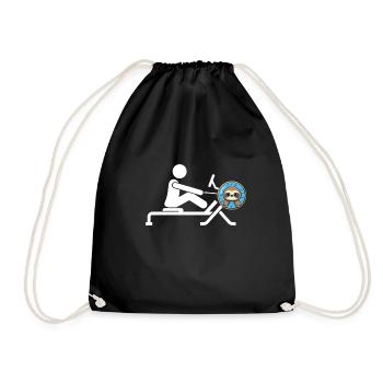 Erg Ergometer And Rowing Exercise Machine Rowing - Drawstring Bag - black - Front